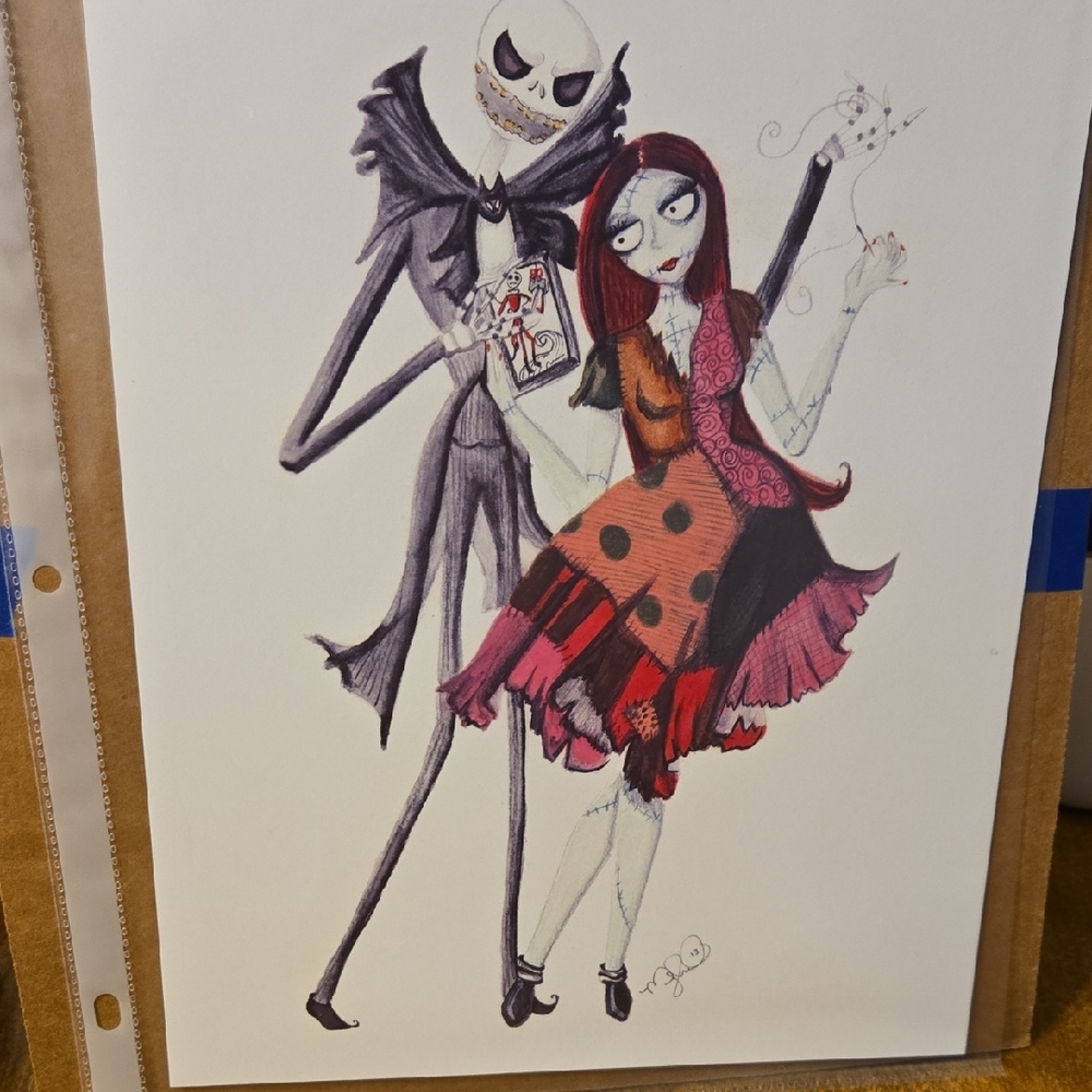 Jack and Sally Print, Signed
